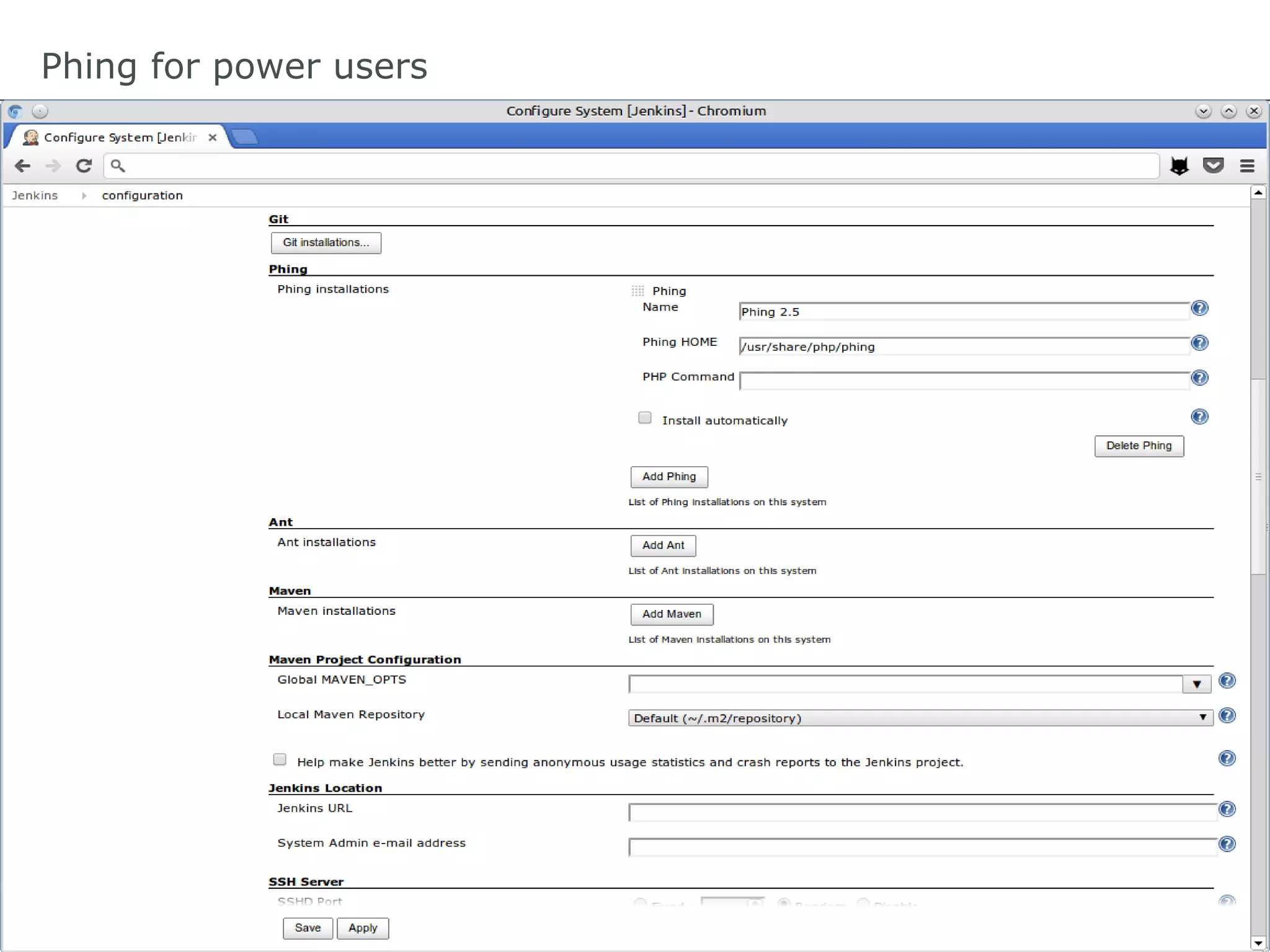 Phing for power users
 