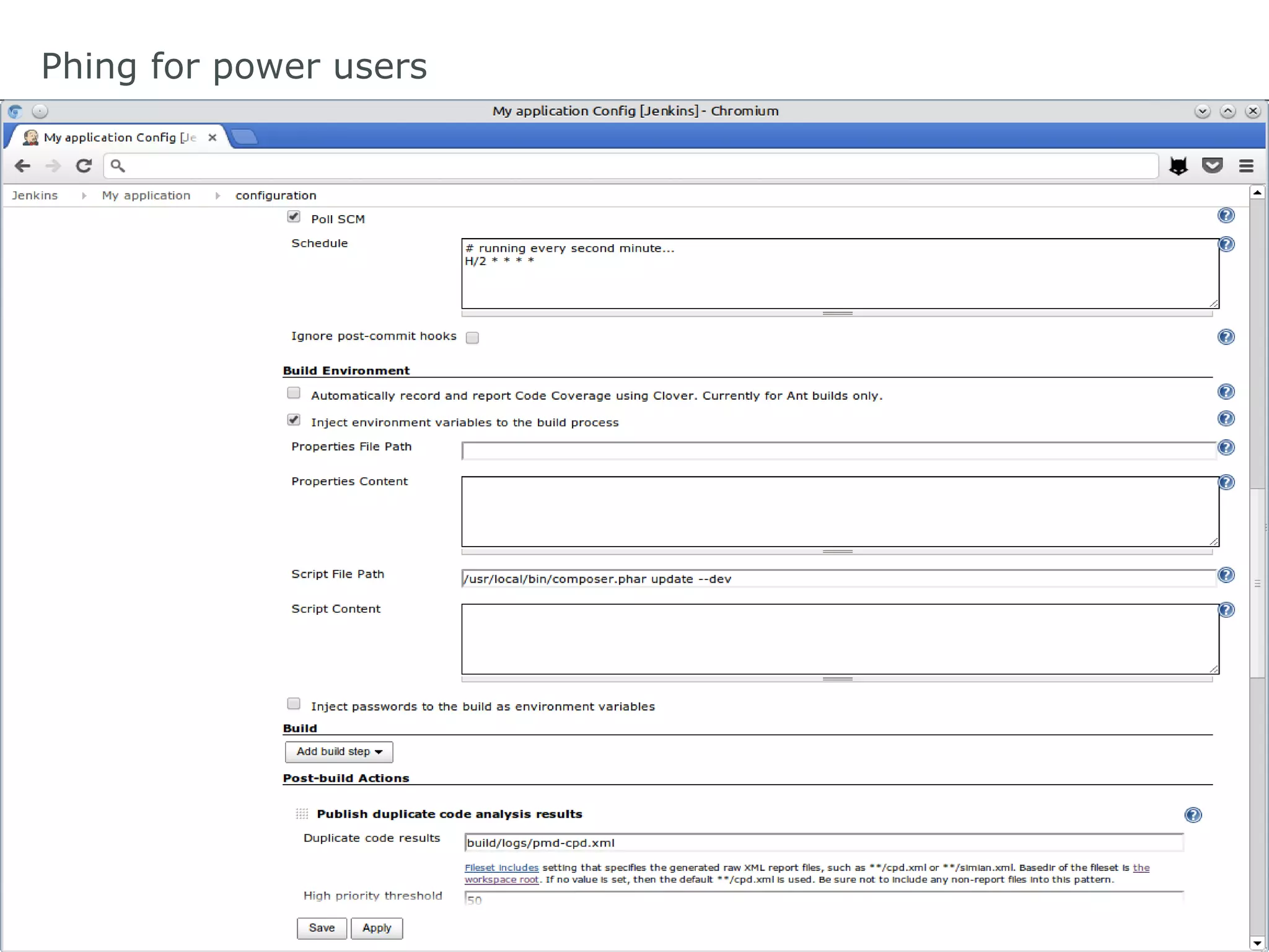 Phing for power users
 