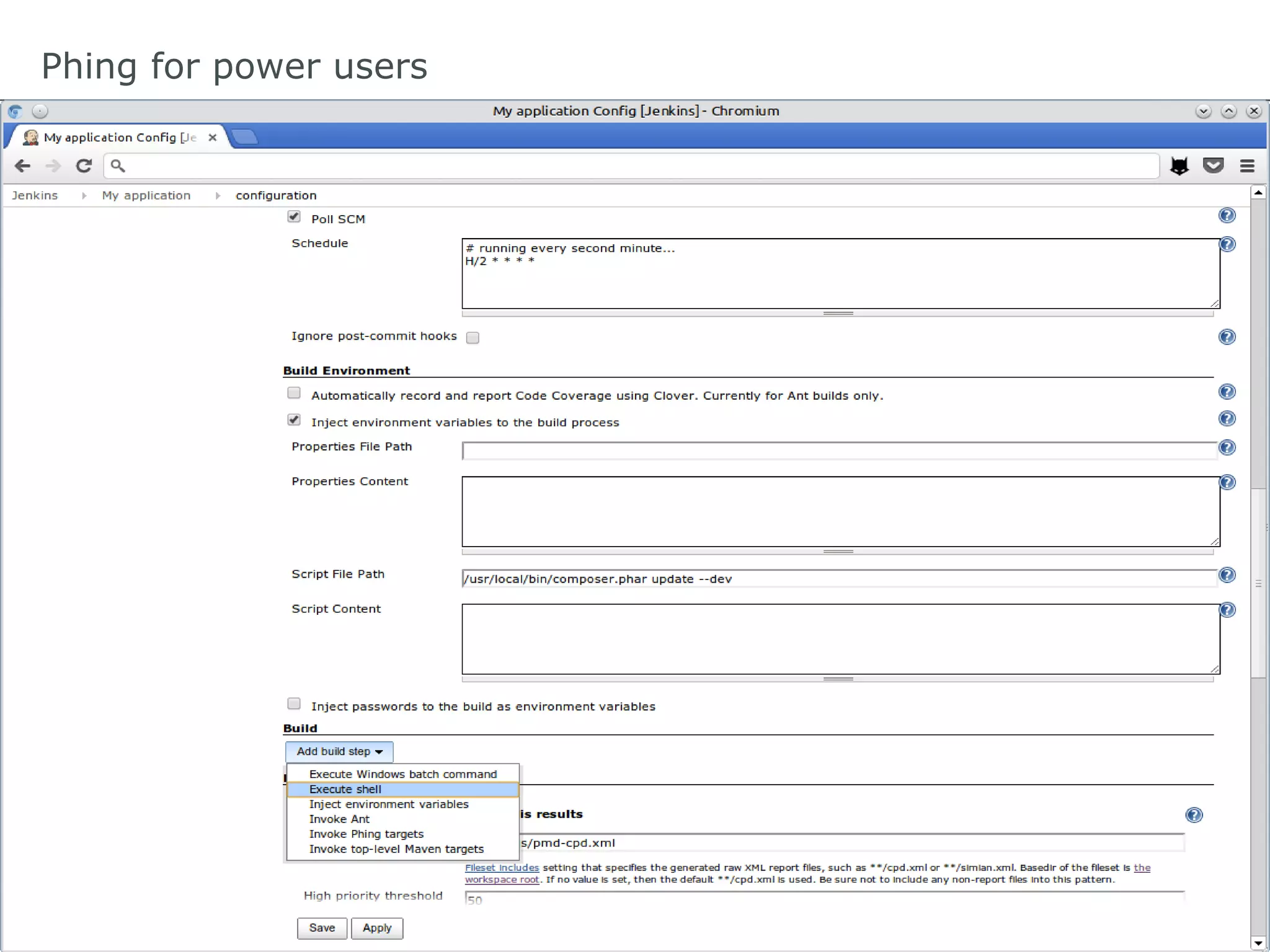 Phing for power users
 