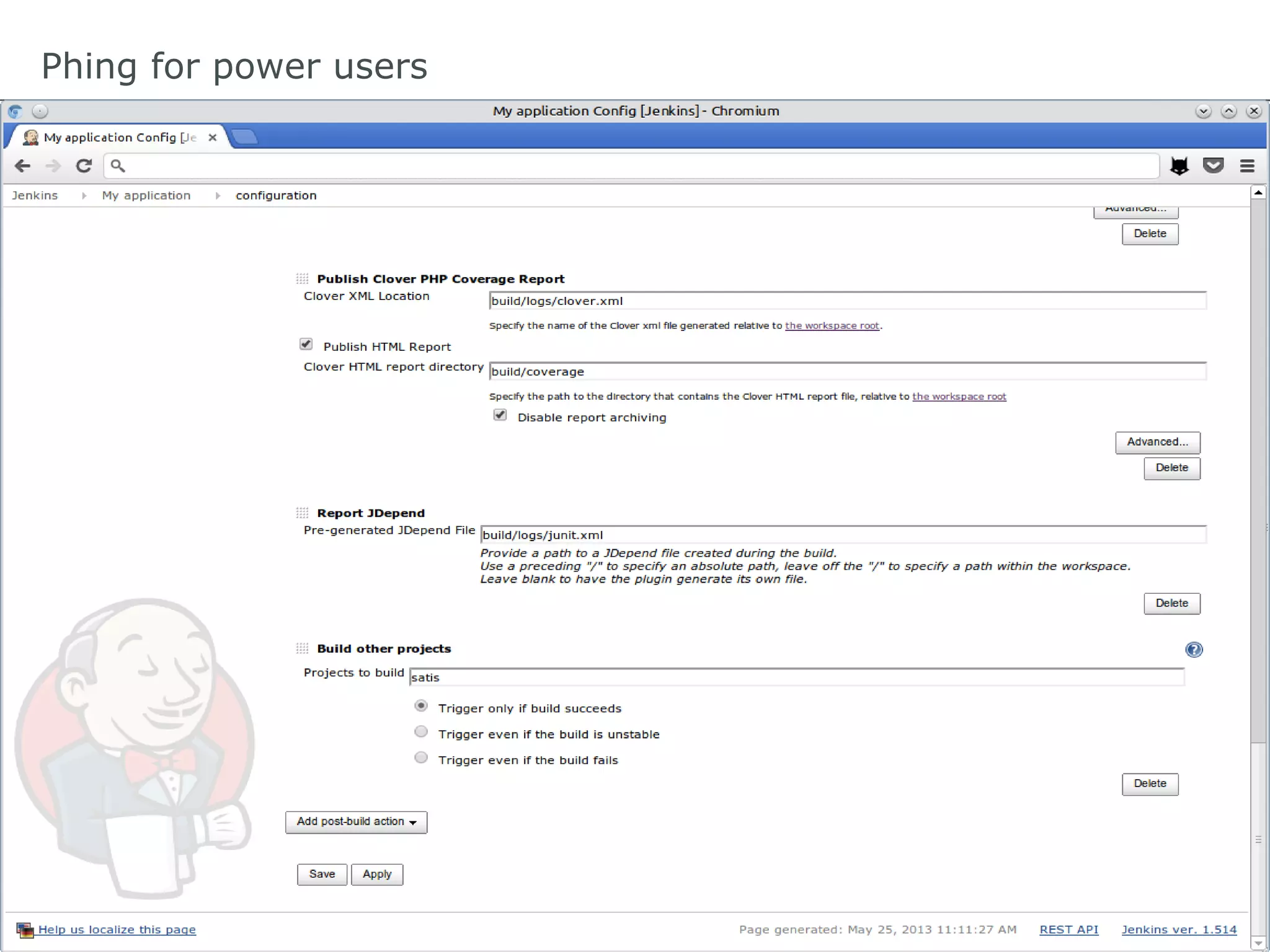 Phing for power users
 