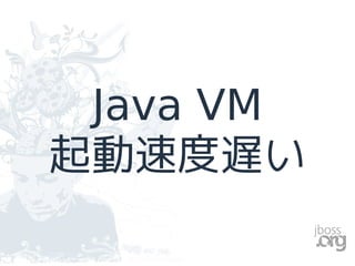 Java VM
起動速度遅い
 