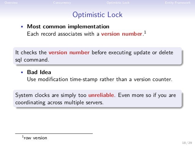 Programming With Optimistic Locks – BGHUDW