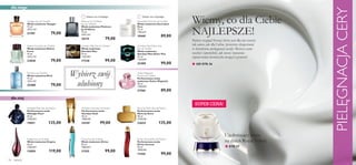 54 zapachy
Giordani Man Dolce Vita
Eau de Toilette
Woda toaletowa
Giordani Man Dolce Vita
75 ml
1320,00/l
22400 99,00
Native Force Eau de Toilette
Woda toaletowa Native
Force
75 ml
1053,33/l
23828 79,00
Platinum by Oriﬂame
Eau de Toilette
Woda toaletowa Platinum
by Oriﬂame
75 ml
1053,33/l
18175 79,00
Ascendant Pure Eau de Toilette
Woda toaletowa Ascendant
Pure
75 ml
1186,67/l
19449 89,00
Voyager Eau de Toilette
Woda toaletowa Voyager
75 ml
1053,33/l
21707 79,00
Volare Magnolia
Parfum de Toilette
Perfumowana woda
toaletowa Volare Magnolia
50 ml
1780,00/l
21566 89,00
Divine Eau de Toilette
Woda toaletowa Divine
50 ml
1980,00/l
11355 99,00
Enigma Eau de Toilette
Woda toaletowa Enigma
50 ml
2380,00/l
13850 119,00
Giordani Man Eau de Toilette
Woda toaletowa
Giordani Man
75 ml
1320,00/l
17328 99,00
Midnight Pearl Eau de Parfum
Perfumowana woda
Midnight Pearl
50 ml
2700,00/l
19851 135,00
More by Demi Eau de Parfum
Perfumowana woda
More by Demi
50 ml
2700,00/l
23624 135,00
dla niego
Giordani Gold Eau de Parfum
Perfumowana woda
Giordani Gold
50 ml
1980,00/l
24169 99,00
Rival Eau de Toilette
Woda toaletowa Rival
75 ml
1053,33/l
25488 79,00
Divine Sensual Eau de Parfum
Perfumowana woda
Divine Sensual
50 ml
1980,00/l
11430 99,00
PIELĘGNACJACERY
dla niej
■ OD STR.56
■ STR.57
Wybierz swój
ulubiony
Wiemy, co dla Ciebie
NAJLEPSZE!
Piękny wygląd Twojej skóry jest dla nas ważny
tak samo, jak dla Ciebie. Jesteśmy ekspertami
w dziedzinie pielęgnacji urody. Możesz nam
zaufać i sprawdzić, jak nasze starannie
opracowane kosmetyki mogą Ci pomóc!
Ujędrniający krem
na dzień Royal Velvet
Ostatni raz w Katalogu! Ostatni raz w Katalogu!
SUPER CENA!
 