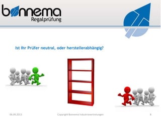 Ist Ihr Prüfer neutral, oder herstellerabhängig?
06.09.2013 Copyright Bonnema Industrievertretungen 8
 