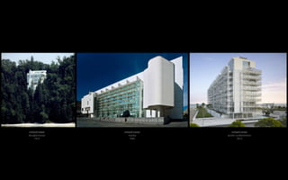 richard meier 
douglas house 
1973 
richard meier 
macba 
1995 
richard meier 
jesolo condominium 
2012 
 