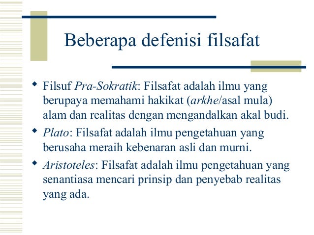 Filsafat Adalah