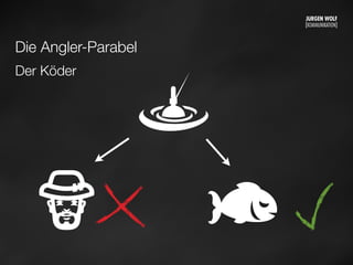 Die Angler-Parabel
Der Köder
Mittwoch, 11. September 13
 