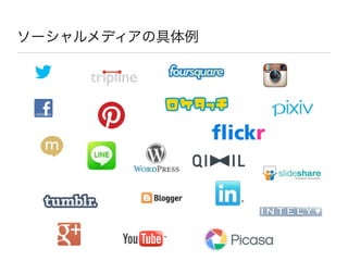 ソーシャルメディアの具体例
 