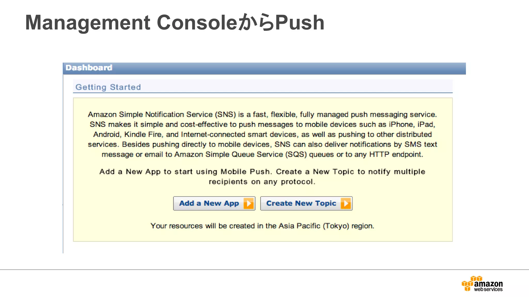 Management ConsoleからPush
 