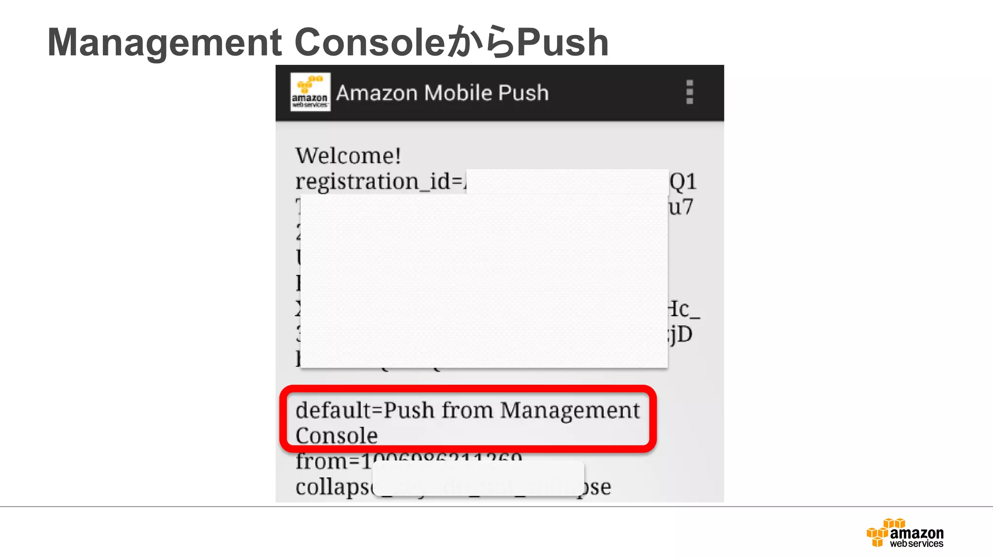 Management ConsoleからPush
 
