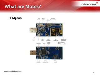 • CM5000
What are Motes?
11
 