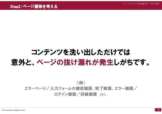 スマートフォンサイト構成書作成 超入門編