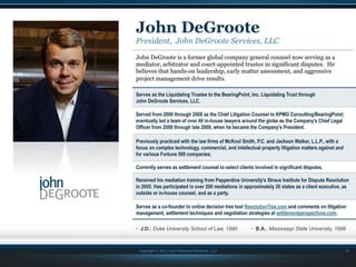 John DeGroote
President, John DeGroote Services, LLC
John DeGroote is a former global company general counsel now serving ...