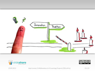 Anja Lorenz | Collaboration in E-Learning Projects (CELLePro)25.09.2013 23 | 23
 