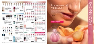 24916
Porcelain
24917
Fair
Nude
24918
Nude
Pink
24921
Natural
Beige
24922
Light
Ivory
24924
Warm
Sand
26569
Vibrant
Almond
26570
Pink
Impact
26571
Striking
Rose
26572
Electric
Red
26573
Deep
Berry
26574
Intense
Cherry
22635
Trendy
Berry
22636
Soft
Pink
22632
Nude
Bronze
22633
Soft
Coral
22634
Red
Ovation
25315
Raspberry
25316
Cherry
25312
Melon
25313
Apricot
25314
Strawberry
22527
Pink
Passion
22528
Pink
Mayﬂower
22529
Cranberry
Blush
22526
Blossom
Petal
22534
Warm
Peach
22536
Coral
Wave
22532
Pink
Lady
22537
Red
Copper
22530
Clover
Haze
22540
Red
Devotion
22541
Daring
Red
22542
Irresistible
Red
22538
Garnet
Attraction
22545
Beige
Wonder
22546
Summer
Tan
22549
Maiden
Fawn
22543
Total
Nude
22550
Chestnut
Glory
22552
Violet
Fairy
22553
Purple
Haze
24327
Porcelain
24328
Light
Ivory
24329
Natural
Beige
24330
Golden
Beige
24331
Dark
Beige
20782
Nude
Pink
20779
Baby
Pink
20781
Clover
Haze
20783
Intense
Pink
20788
Coral
Red
25316
Cherry
20266
Raspberry
Sorbet
20259
Gold
Touch
20270
Sexy
Plum
20258
Frosted
Champagne
20269
Red
Ovation
20265
Clover
Haze
20267
Pink
Elixir
20263
Pink
Punch
20268
Trendy
Berry
20264
Pink
Hypnotic
20421 Night Glow 20422 Mocha Loca
20423 Goddess Green 20424 Blue Lagoon
20425 Electric Purple
22589
Champagne
Pearl
22590
Pink
Shimmer
22591
Taupe
Metal
22592
Silver
Grey
22595
Sparkling
Forest
22596
Asphalt
Black
23867
Shimmering
White
23868
Pearly
Gold
23869
Earthy
Brown
26663
Light
Blue
26664
Sheer
Lavender
26665
Copper
Plum
20345
Pretty
Green
20391
Downtown
Grey
20392
Cocoa
Glaze
20394
Lady
Lilac
24955
Frosty
Blue
24956
Soft
Brown
24957
Black
Sky
20396
Pink
24808
Nude &
Grey
24809
Sand &
Green
24810
Midnight &
Pink
56 color
Lip Impact Crayon
Lápiz de Labios Impact
3.9 g.
13,95€
Oriﬂame Beauty
Powershine Lip Gloss
Gloss Líquido Power Shine
5 ml.
13,95€
EverLasting Foundation
Maquillaje
EverLasting
30 ml.
16,00€
Oriﬂame Beauty Waterproof
Eye Make-up Remover
Desmaquillante para
Ojos Waterproof
Oriﬂame Beauty
100 ml.
22861 9,95€
Very Me Double Trouble
Perﬁlador para Ojos Dúo
Very Me
1.38 g.
6,95€
Very Me Eye Envy
Sombra de Ojos Envy
Very Me
1.9 g.
7,95€
Oriﬂame Beauty Power Shine
Color Stick Power Shine
Oriﬂame Beauty
1.6 g.
12,95€
Oriﬂame Beauty
Wonder Colour Lipstick
Barra de Labios Wonder
Colour Oriﬂame Beauty
4 g.
11,95€
ROSTRO
OJOS
LABIOS
Oriﬂame Pure Colour
Nail Polish
Esmalte de Uñas Pure
Colour Oriﬂame Beauty
8 ml.
8,95€
Marcel Marongiu Lip Gloss
Gloss de Labios
Marcel Marongiu
14 ml.
8,95€
UÑAS EXISTENCIAS LIMITADAS
FRAGANCIAS
¡SUPER OFERTA!
■ PAG.58
Los aromas del
VERANO
Sea cual sea tu destino de vacaciones,
tenemos la esencia que te acompañará
en tu viaje. ¡Aromas memorables
perfectos para llevar en la maleta!
Very Me Incredibalm
Bálsamo Labial Very Me
8 ml.
20396 6,95€
■ PAG.67
Eau de Toilette
Mirage Daydream
Pure Colour
Eye Shadow Palette
Mini-Paleta de Sombras
de Ojos Pure Colour
4.8 g.
18,00€
Oriﬂame Ecobeauty
Hydrating Foundation
Maquillaje Hidratante
Ecobeauty
30 ml.
17,95€
14,95€
Pure Colour
Mono Eye Shadow
Sombra de Ojos
Pure Colour
1.5 g.
7,95€
 