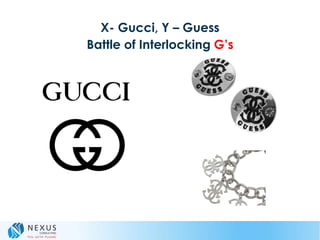 X- Gucci, Y – Guess
Battle of Interlocking G’s
 