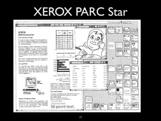 XEROX PARC Star
(1981)
17
 
