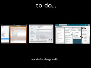 to do...
wunderlist, things, trello, ...
44
 