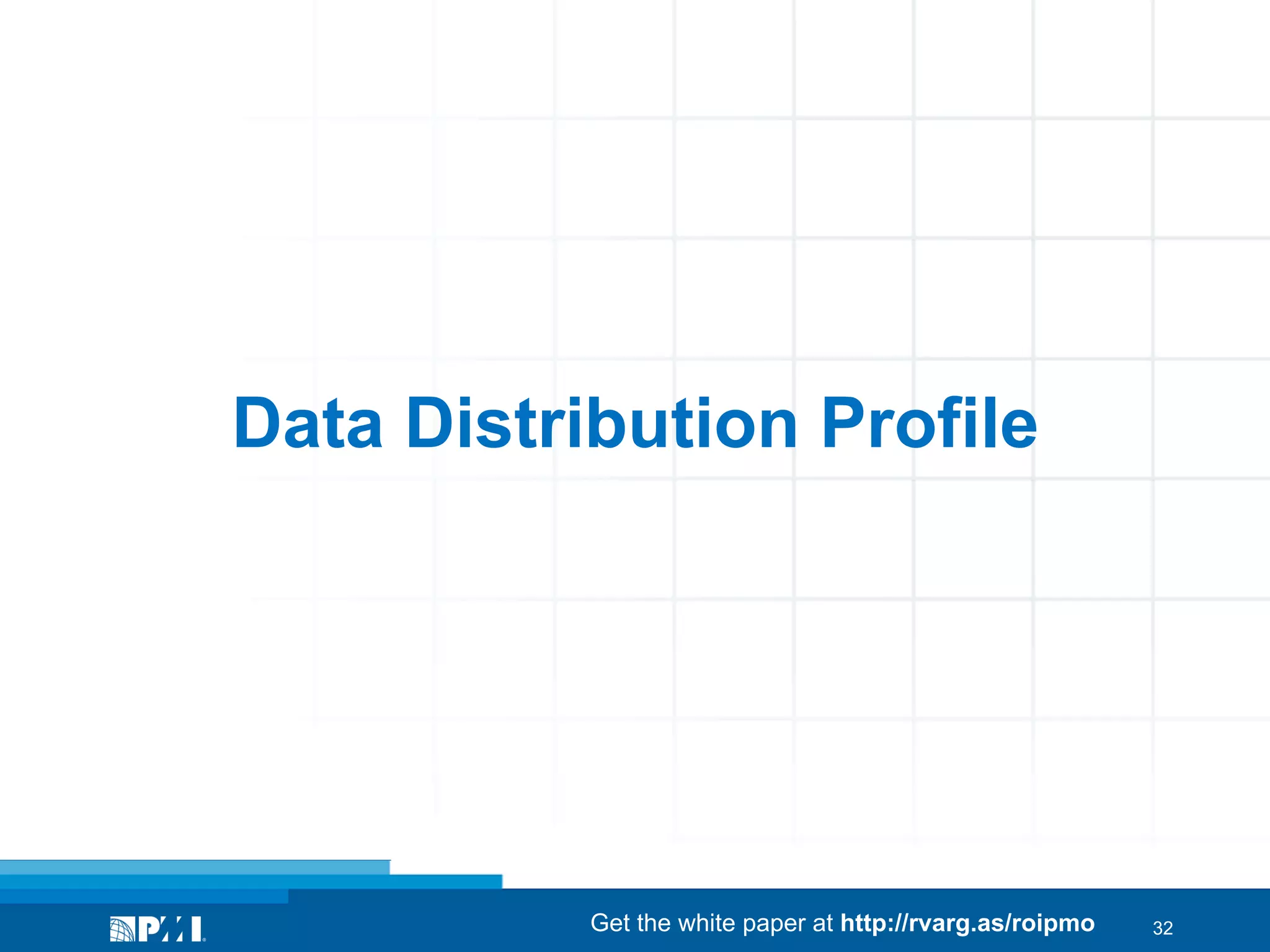 Data Distribution Profile

Get the white paper at http://rvarg.as/roipmo

32

 