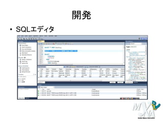 開発
• SQLエディタ
 
