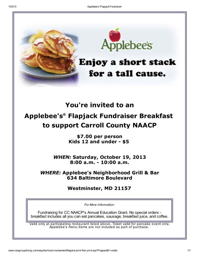 applebee s fundraiser flyer template pike productoseb co