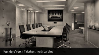 19founders’ room // durham, north carolina
 