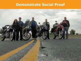 Demonstrate Social Proof

Copyright
Copyright © 2013, SiteTuners - All Rights Reserved. © 2012, SiteTuners- All Rights Reserved.

@tim_ash #pubcon

 