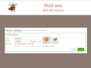 PAAS WAY
WEB API CREATION

 
