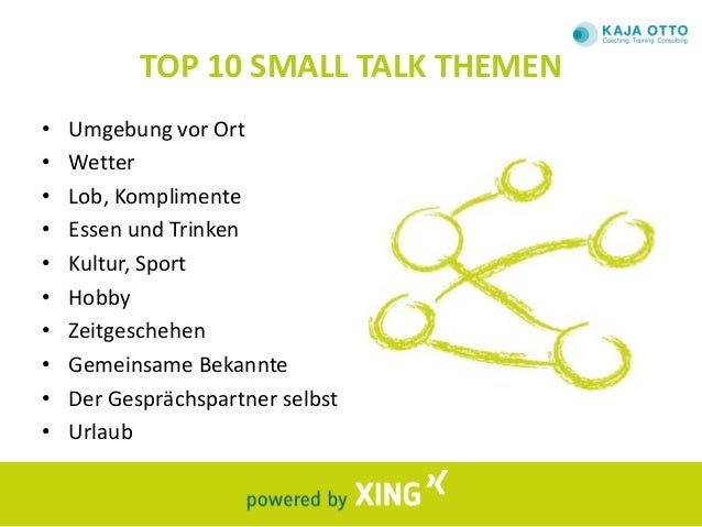 Smalltalk themen kennenlernen