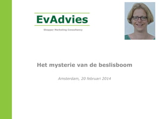 Het mysterie van de beslisboom
Amsterdam, 20 februari 2014

 