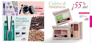 15093
Emerald
Green
15094
Copper
Brown
15091
Purple
Glow
24689 Green White
24689 Green White
24691 Purple  Pink
24690 Brown  Honey
1509315093
EmeraldEmerald
Green
24306Black


24307 Prune24306 Black
color
3534
¡NUEVO!
Oriﬂame Beauty
Shimmer Eye Dust
Sombra de Ojos Iluminadora
en Polvo Oriﬂame Beauty
2.5 g.
11,95€
4,95€
 Hyper Stretch Mascara
Máscara de Pestañas
Hyper Stretch
8 ml.
11,95€
8,95€
 Hyper Stretch Lash Serum
Serum Fortalecedor de Pestañas
Hyper Strech
3.5 ml.
26532 9,95€
7,95€
Oriﬂame Beauty
Studio Artist Gel Eye Liner
Delineador en Crema Studio
Artist Oriﬂame Beauty
3 g.
26531 11,95€
8,95€
Fácil
aplicación
Aplicador sesgado para
una precisión total
EXISTENCIAS LIMITADAS
¡Fortalece tus pestañas y potencia
su crecimiento!
Cocktails  the City
Eye Shadow Duo
Dúo de Sombras de Ojos
Cocktail
3 g.
11,95€
4,95€
¡Potencia el crecimiento de las
pestañas y las refuerza!
Pestañas
MÁS LARGAS
Colores de
TENDENCIA ¡55%
dto!
 