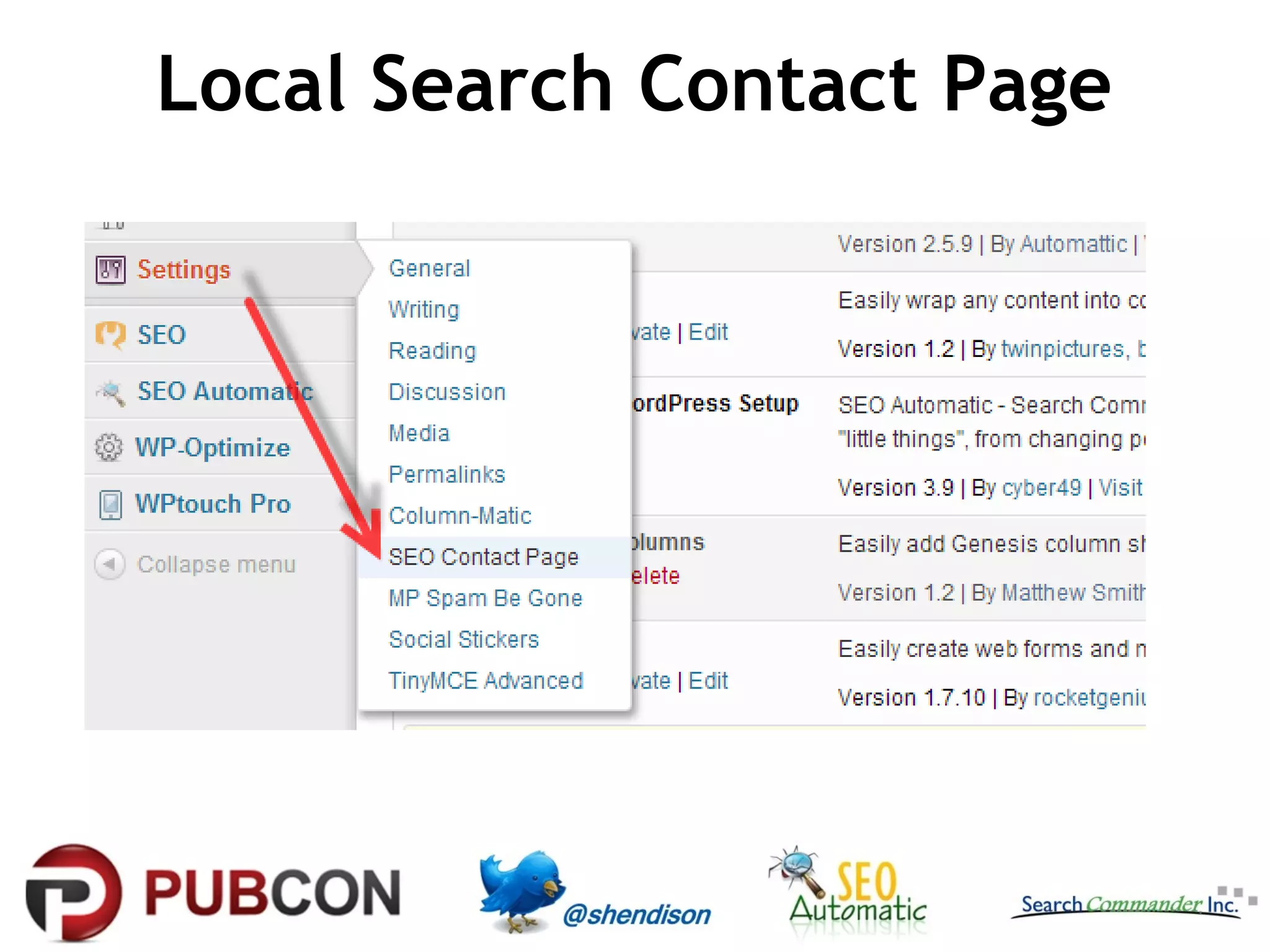 Local Search Contact Page

 