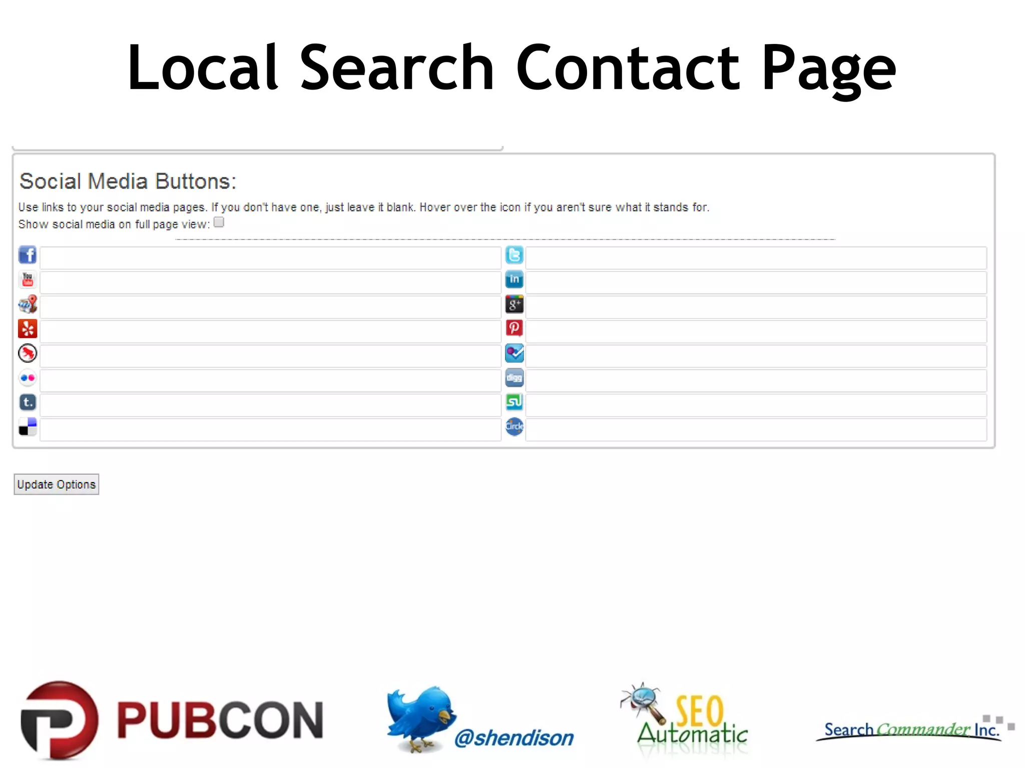 Local Search Contact Page

 