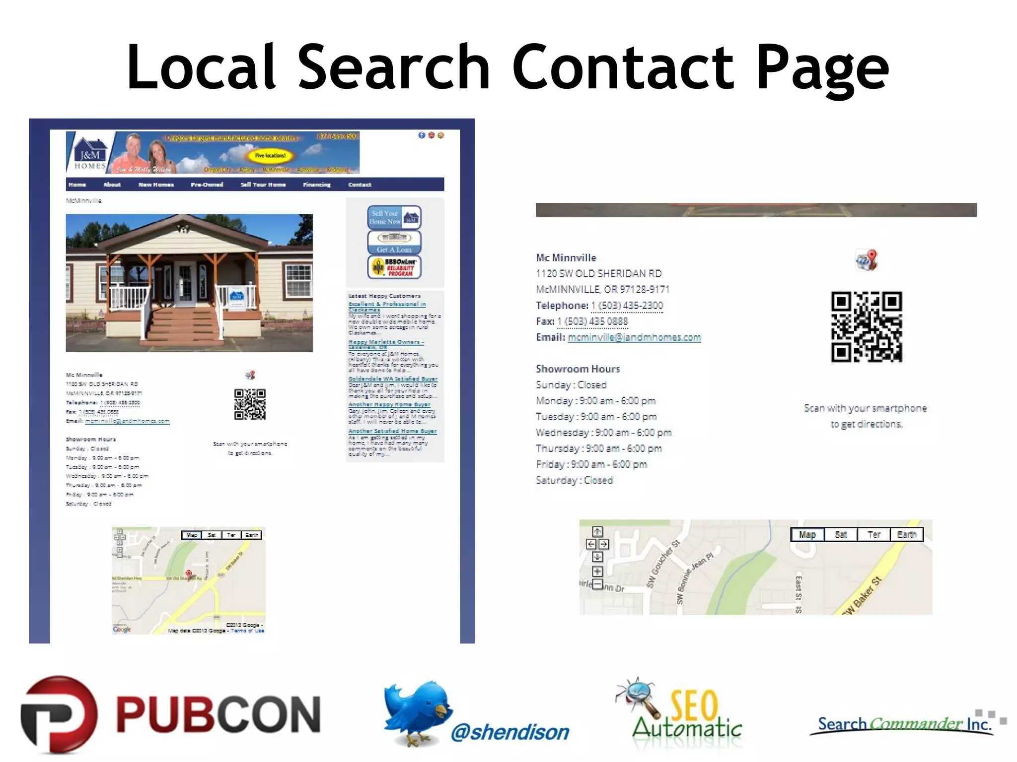 Local Search Contact Page

 