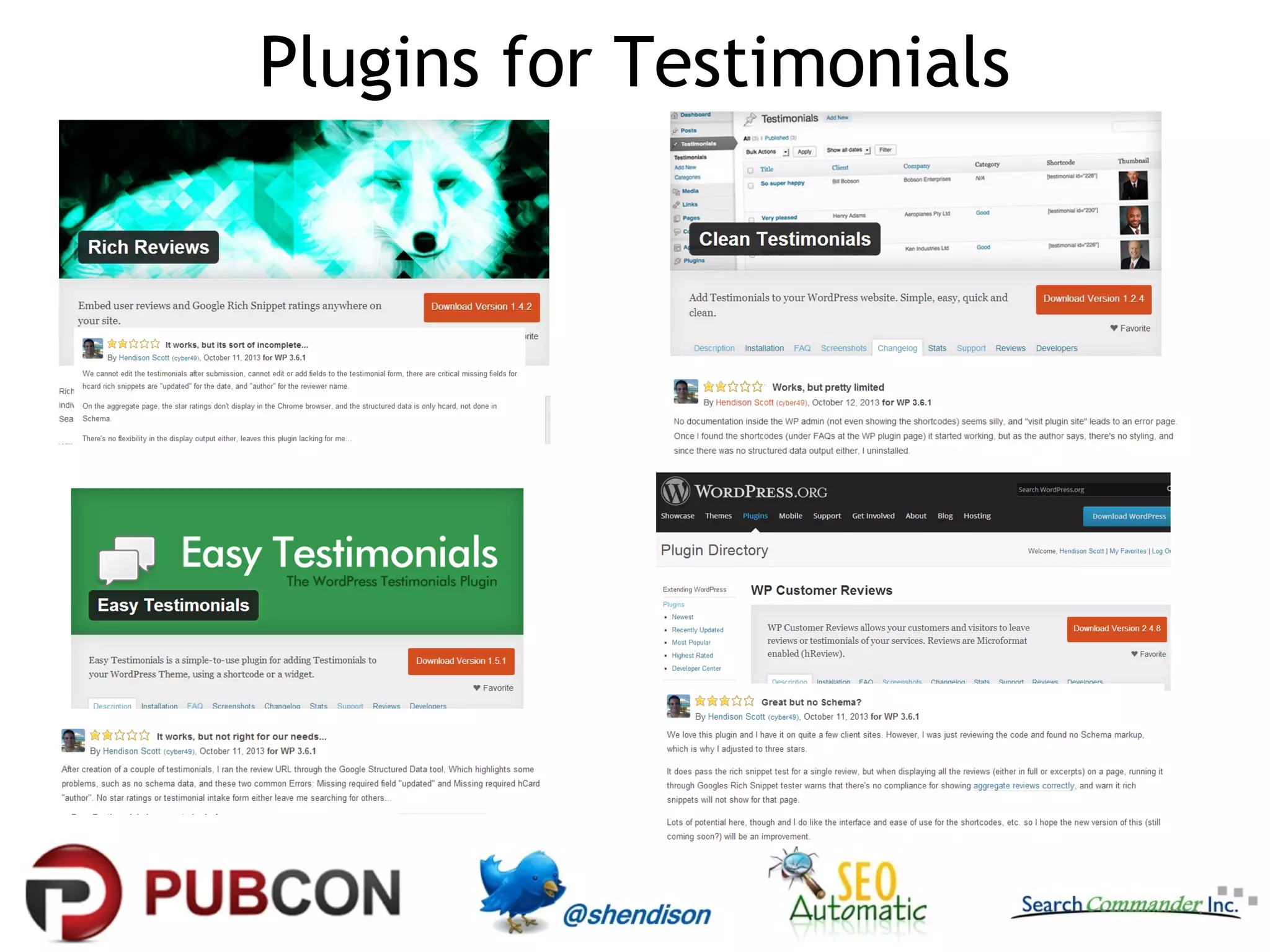 Plugins for Testimonials

 