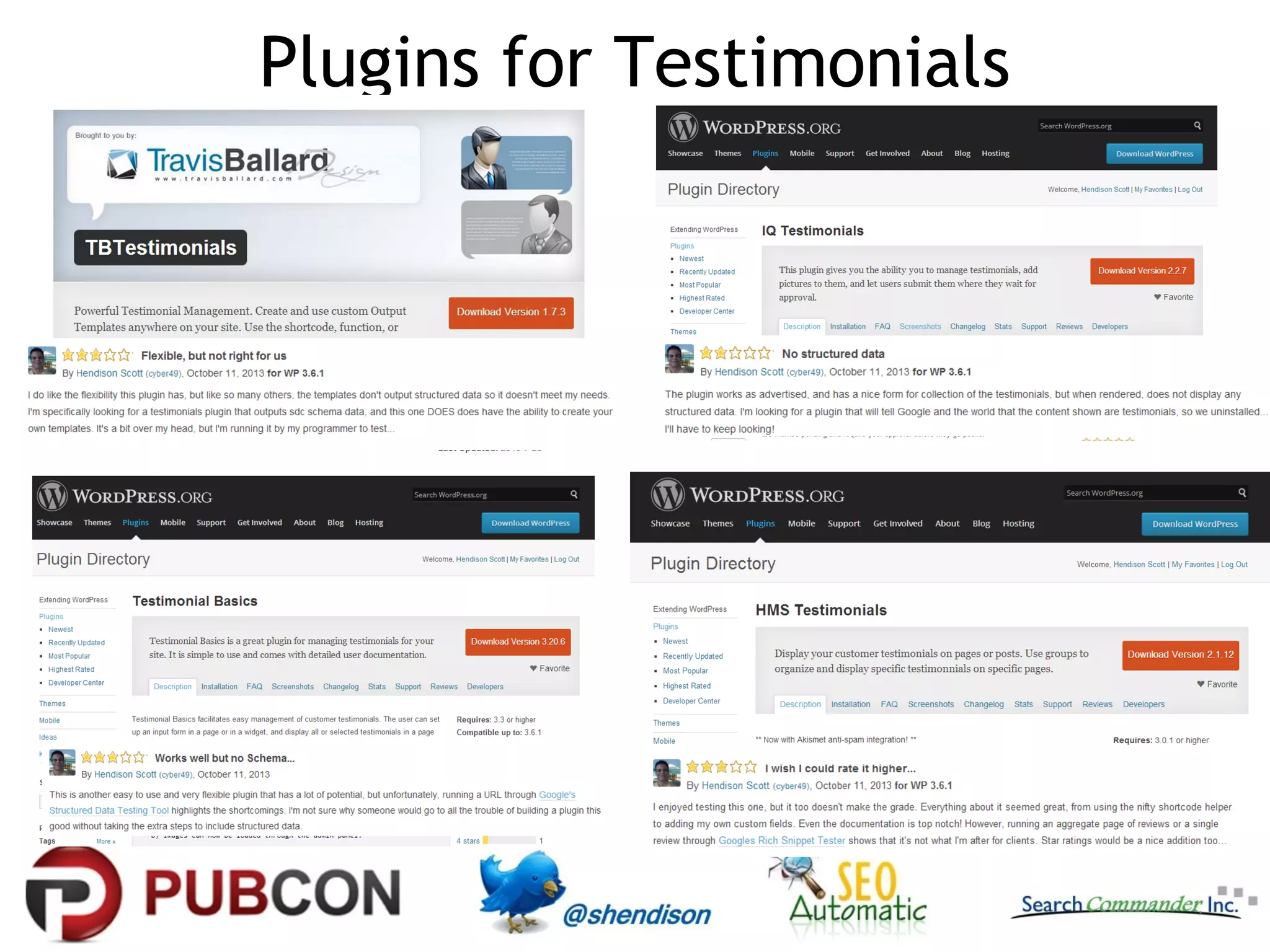 Plugins for Testimonials

 