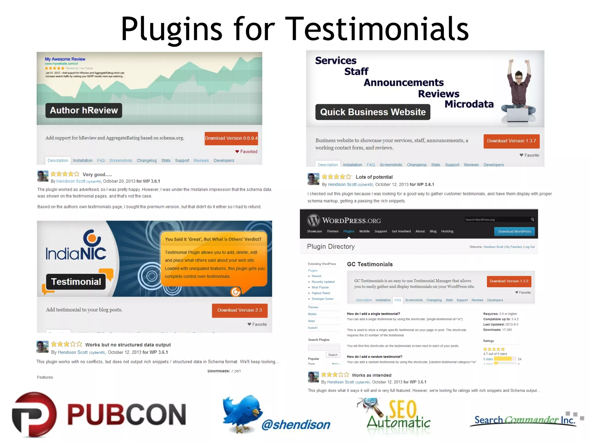 Plugins for Testimonials

 