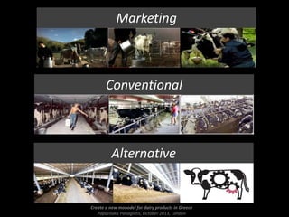 Marketing

Conventional

Alternative

Create a new mooodel for dairy products in Greece
Papazilakis Panagiotis, October 2013, London

 