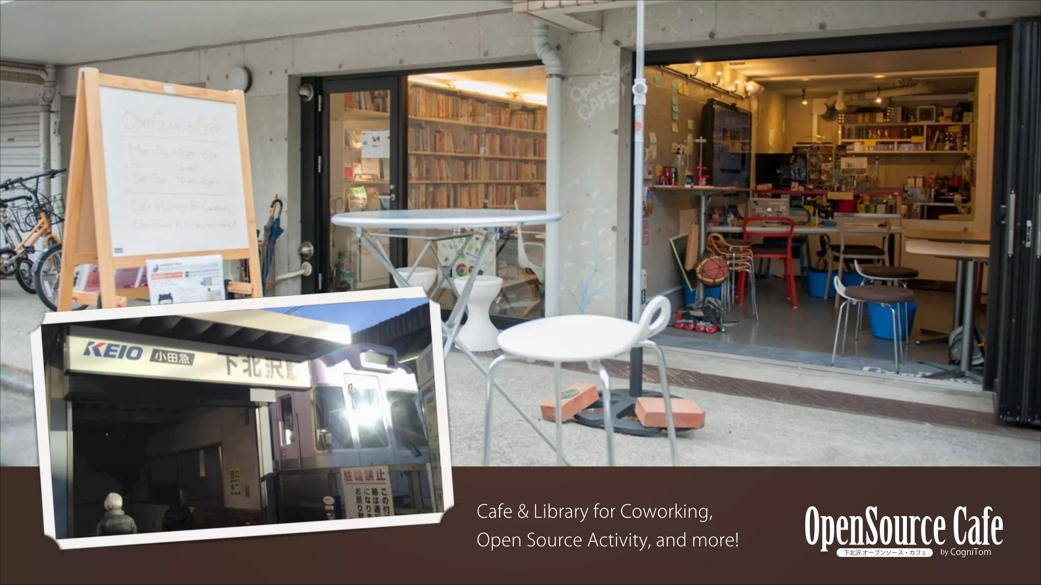 Cafe & Library for Coworking,
Open Source Activity, and more!

 