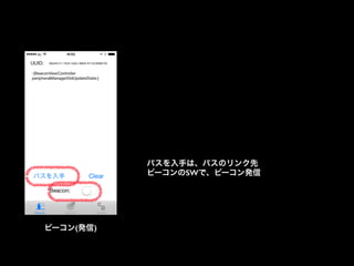 パスを入手は、パスのリンク先
ビーコンのSWで、ビーコン発信

ビーコン(発信)

 