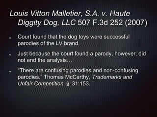 A Successful Parody: Louis Vuitton Malletier v. Haute Diggity Dog