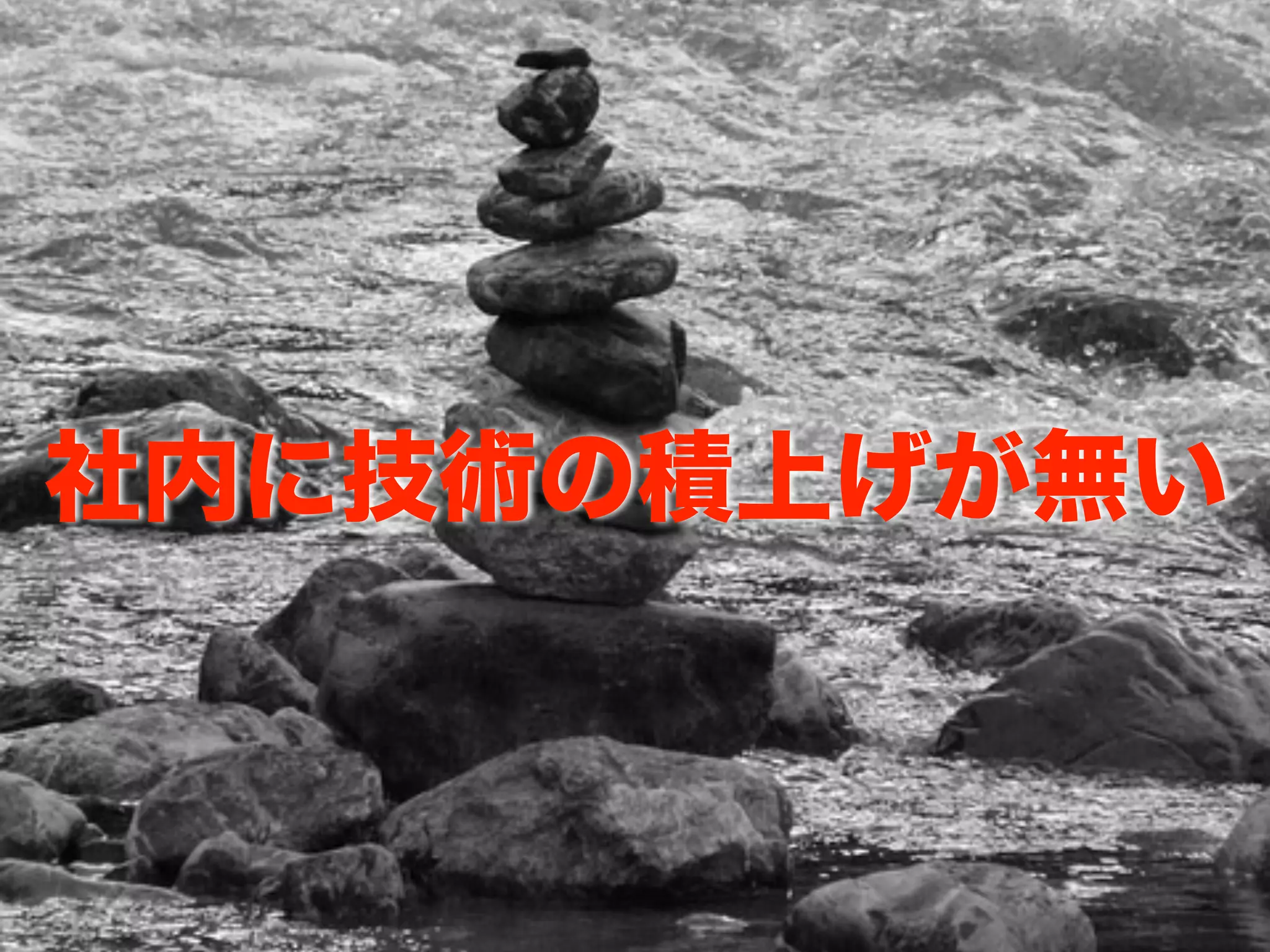 社内に技術の積上げが無い
 