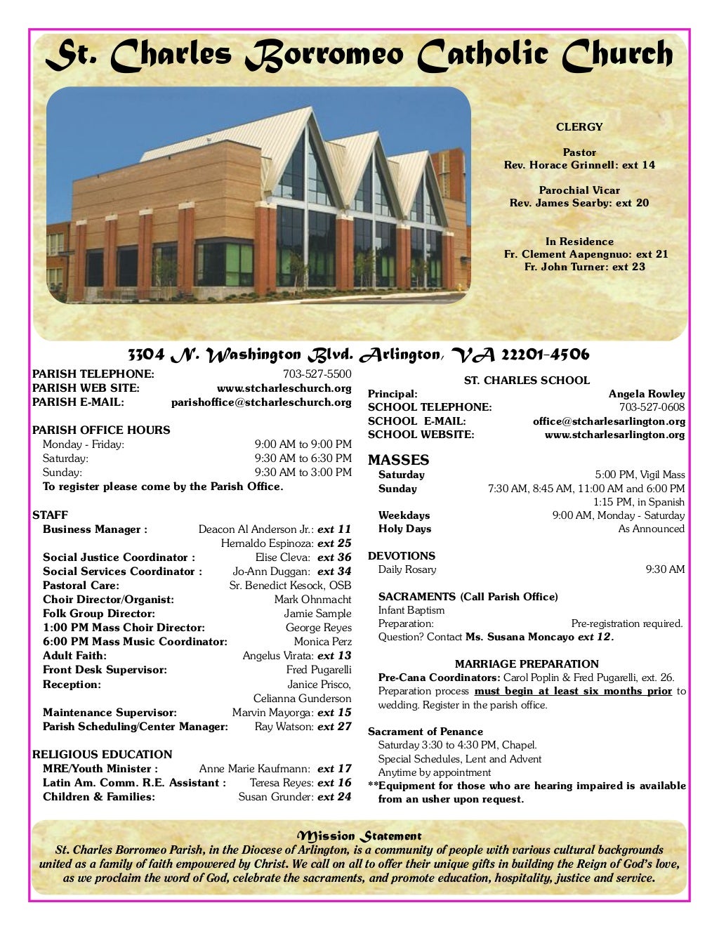 Bulletin for November 10, 2013 St. Charles Borromeo Catholic Church…