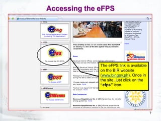 Efps Example Letter Electronic Filing and Payment System Coaching Session For Entrepreneurs ...