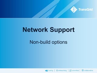 Network Support
Non-build options

 