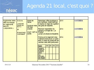 Agenda 21 local, c'est quoi ?

19/11/13

Eductour Novembre 2013 "Tourisme durable"

14

 