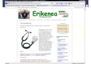 Ideas para la Sanidad pública

 