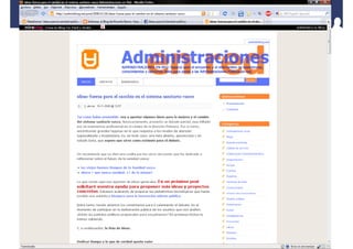 Ideas para la Sanidad pública

 