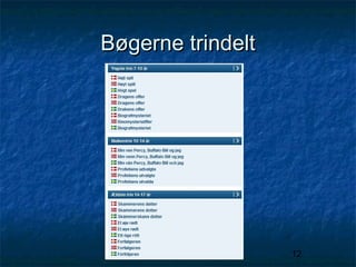 Bøgerne trindelt

12

 
