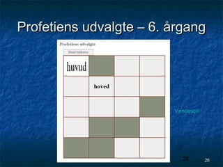 Profetiens udvalgte – 6. årgang

Vendespil

26

26

 